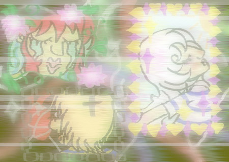 Uno dei miei disegni, rappresenta tre bishounen.